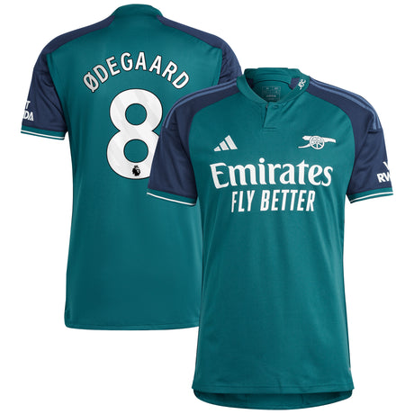 Arsenal adidas Third Shirt 2023-24 with í˜degaard 8 printing - Kit Captain