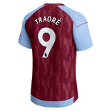 Aston Villa Castore Home Pro Shirt 2023-24 with Traoré 9 printing - Kit Captain