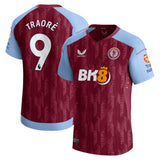 Aston Villa Castore Home Pro Shirt 2023-24 with Traoré 9 printing - Kit Captain