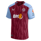 Aston Villa Castore Home Shirt 2023-24 with Duran 24 printing - Kit Captain