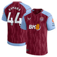 Aston Villa Castore Home Shirt 2023-24 with Kamara 44 printing - Kit Captain