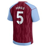 Aston Villa Castore Home Shirt 2023-24 - Kids with Mings 5 printing - Kit Captain