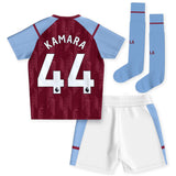 Aston Villa Castore Home Infant Kit 2023-24 with Kamara 44 printing - Kit Captain