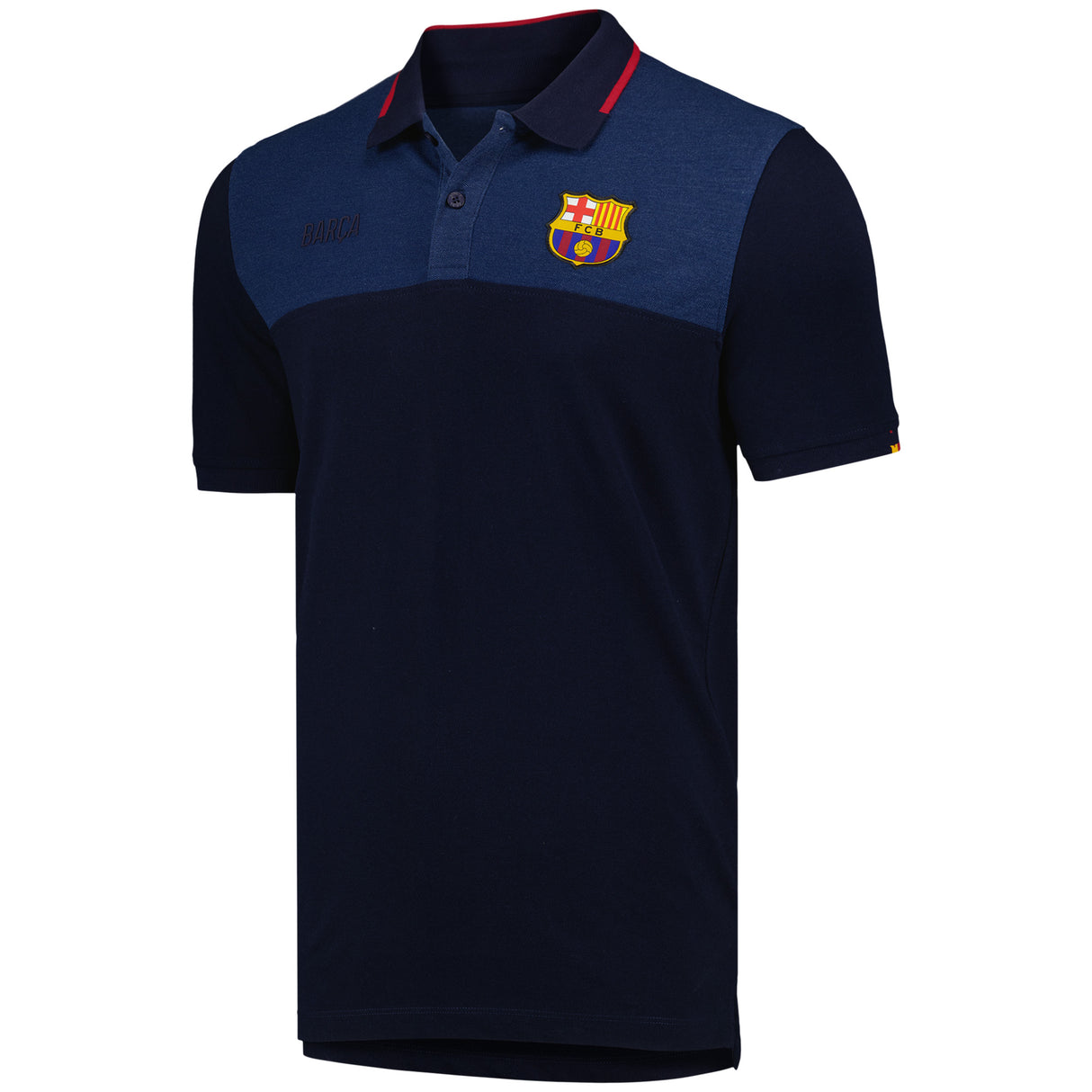 Barcelona Colour Block Polo - Navy - Mens - Kit Captain