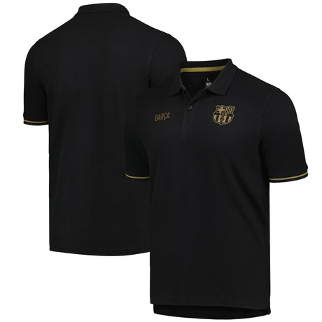 Barcelona Tipped Polo Shirt - Black - Mens - Kit Captain