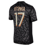 PSG x Jordan Third Stadium Shirt 2023-24 with Vitinha  17 printing - Kit Captain