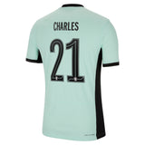 Chelsea Third Vapor Match Shirt 2023-24 with Charles 21 printing - Kit Captain