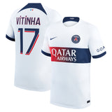 Paris Saint-Germain Nike Away Stadium Shirt 2023-24 with Vitinha 17 printing - Kit Captain