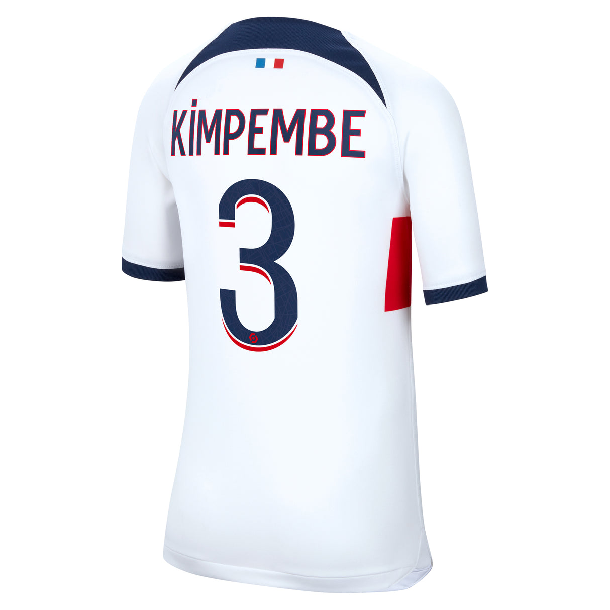 Paris Saint-Germain Nike Away Stadium Shirt 2023-24 - Kids with Kimpembe 3 printing - Kit Captain