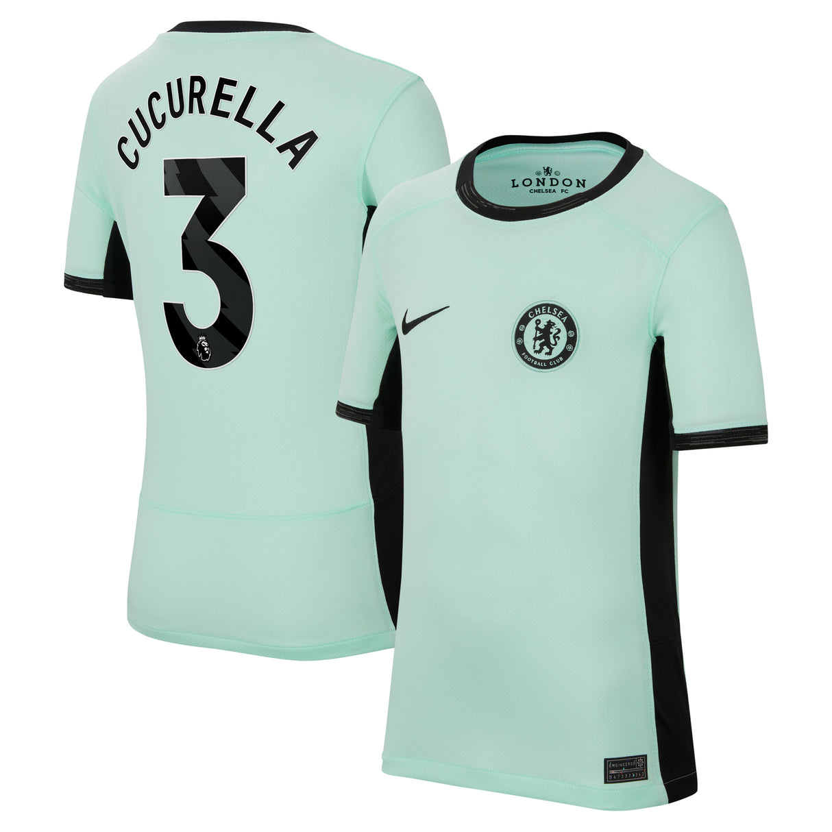 Chelsea Third Stadium Shirt 2023-24 - Kids with Cucurella 3 printing - Kit Captain