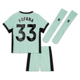 Chelsea Third Stadium Kit 2023-24 - Little Kids with Fofana 33 printing - Kit Captain