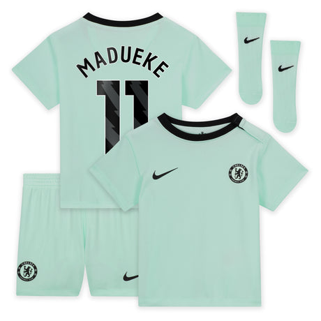 Chelsea Third Stadium Kit 2023-24 - Infants with Madueke 11 printing - Kit Captain