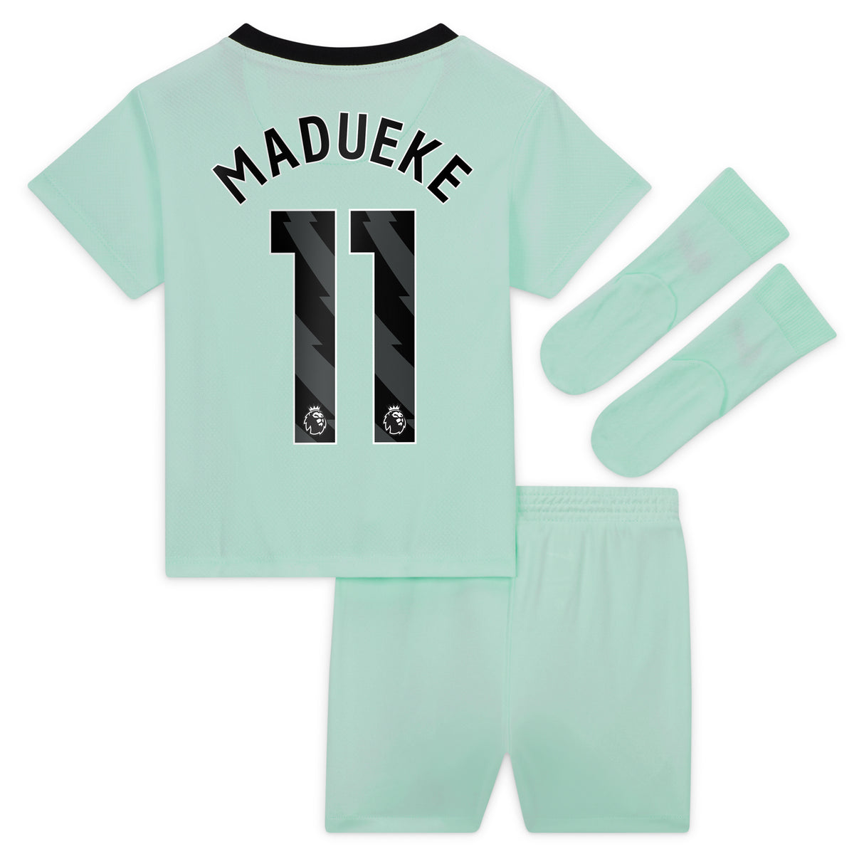 Chelsea Third Stadium Kit 2023-24 - Infants with Madueke 11 printing - Kit Captain