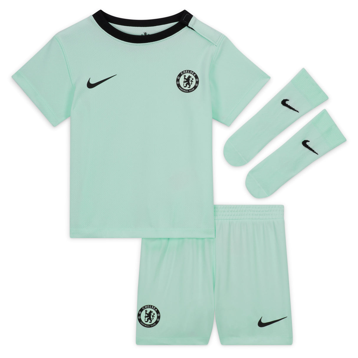 Chelsea Third Stadium Kit 2023-24 - Infants with Mudryk 10 printing - Kit Captain