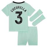 Chelsea Third Stadium Kit 2023-24 - Infants with Cucurella 3 printing - Kit Captain