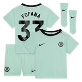 Chelsea Third Stadium Kit 2023-24 - Infants with Fofana 33 printing - Kit Captain