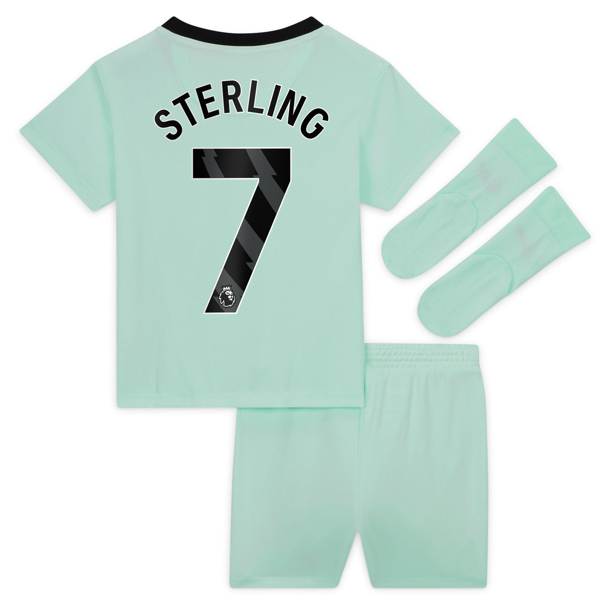 Chelsea Third Stadium Kit 2023-24 - Infants with Sterling 7 printing - Kit Captain