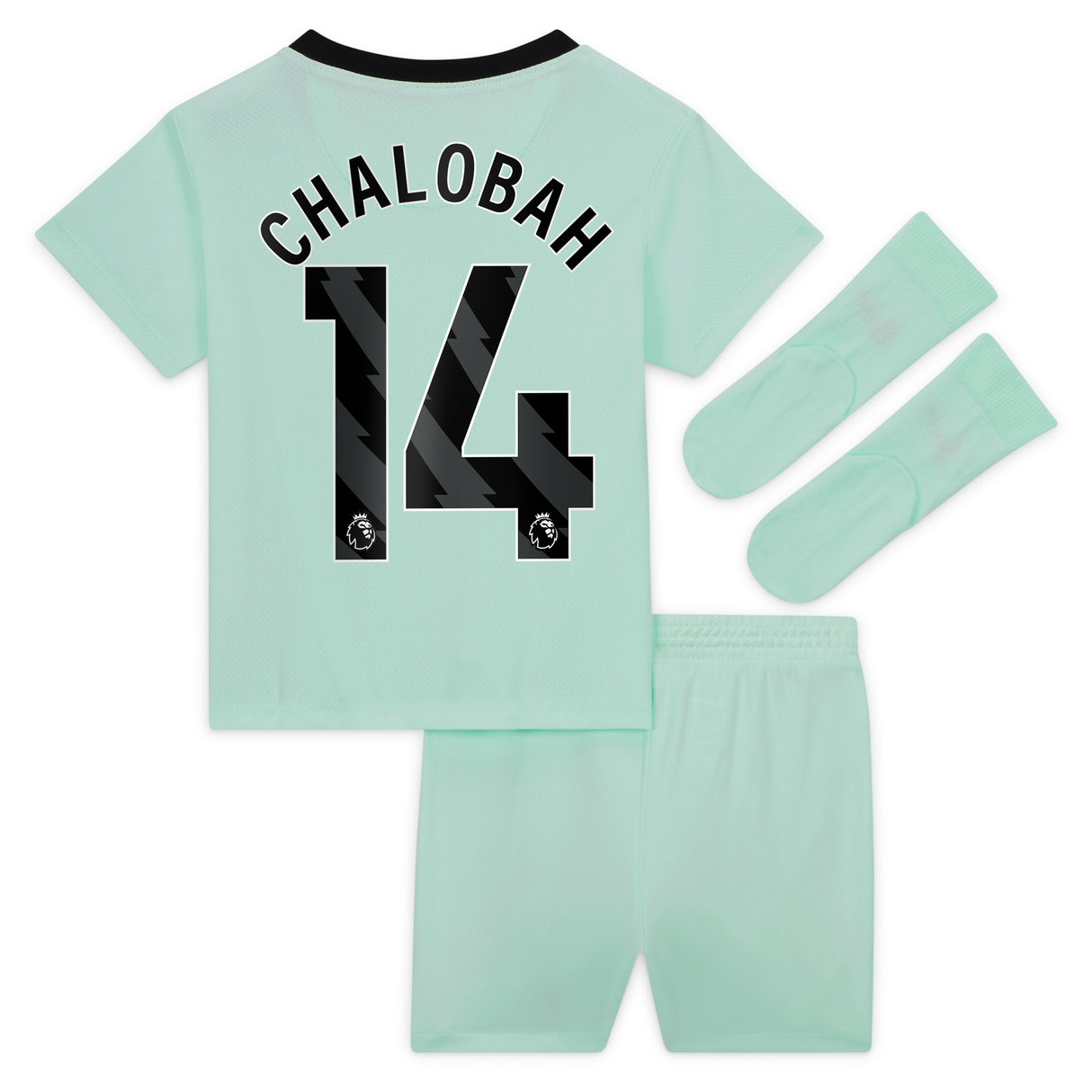 Chelsea Third Stadium Kit 2023-24 - Infants with Chalobah 14 printing - Kit Captain