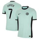 Chelsea WSL Third Vapor Match Shirt 2023-24 with Carter 7 printing - Kit Captain