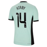 Chelsea WSL Third Vapor Match Shirt 2023-24 with Kirby 14 printing - Kit Captain