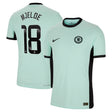 Chelsea WSL Third Vapor Match Shirt 2023-24 with Mjelde 18 printing - Kit Captain