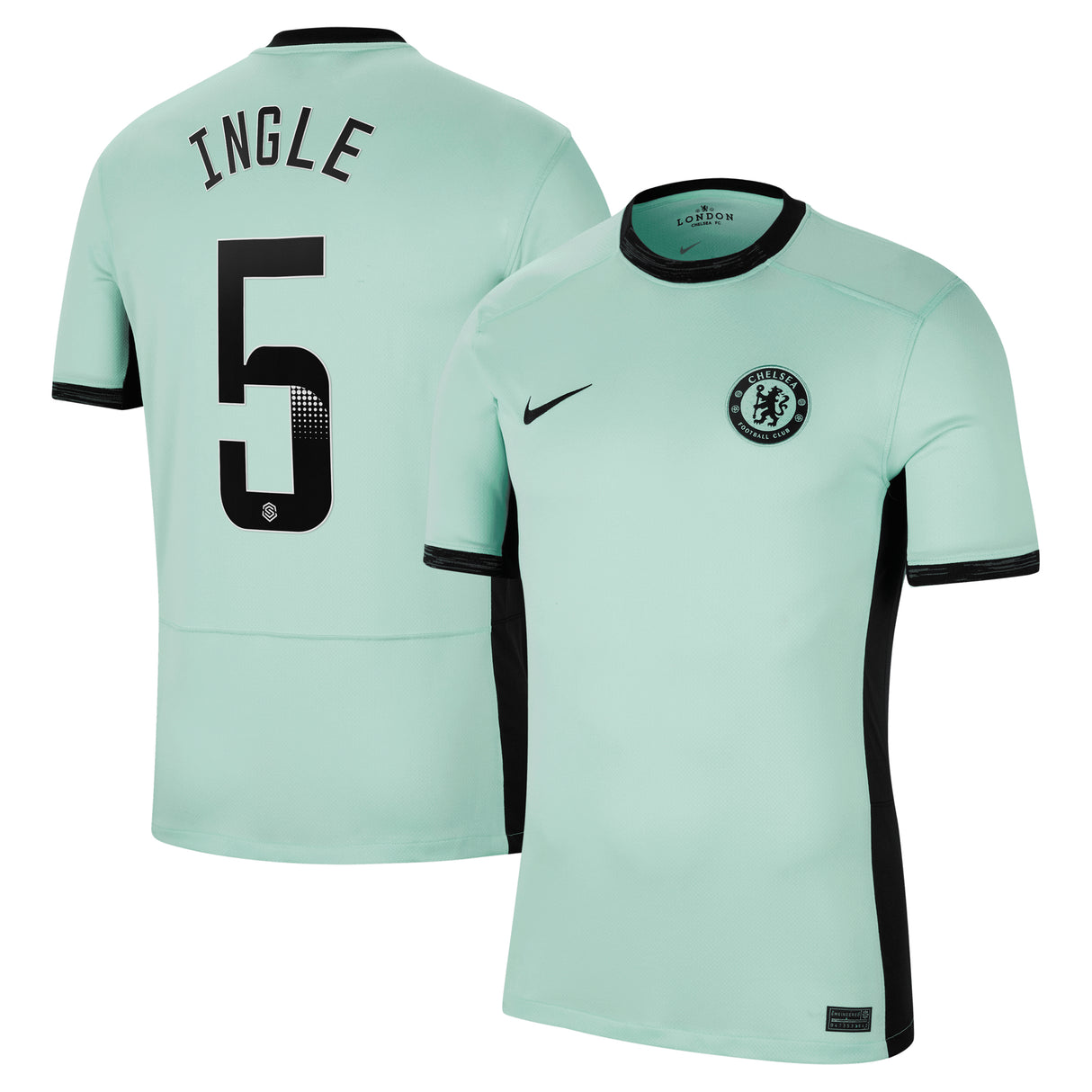 Chelsea WSL Third Stadium Shirt 2023-24 with Ingle 5 printing - Kit Captain