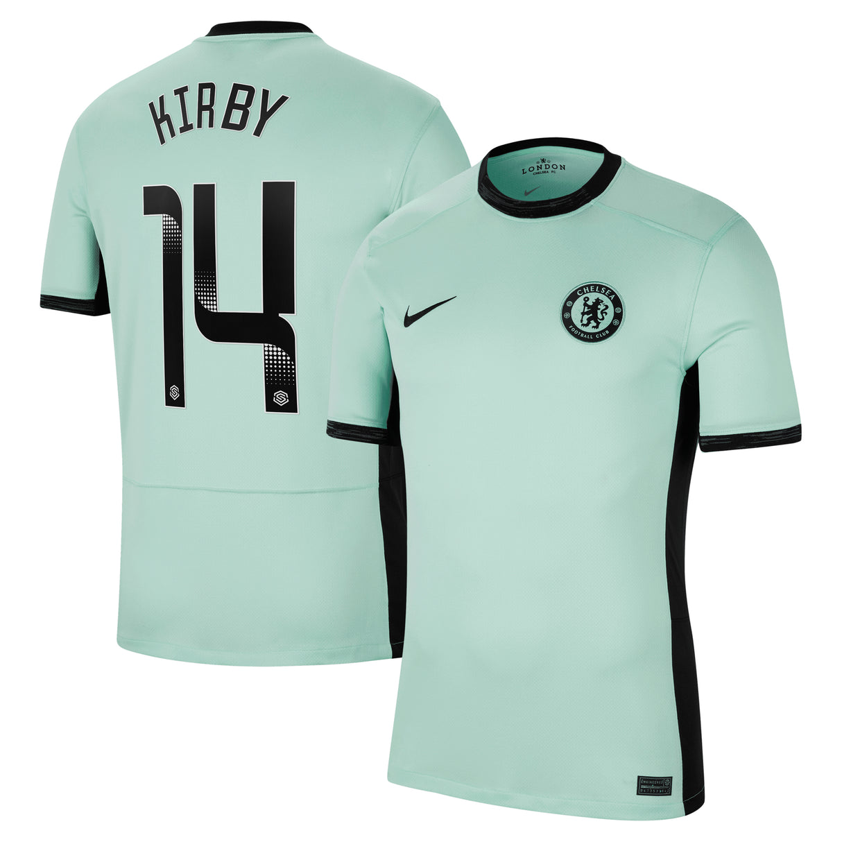 Chelsea WSL Third Stadium Shirt 2023-24 with Kirby 14 printing - Kit Captain