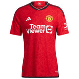 Manchester United EPL Home Authentic Shirt 2023-24 with Garnacho 17 printing - Kit Captain