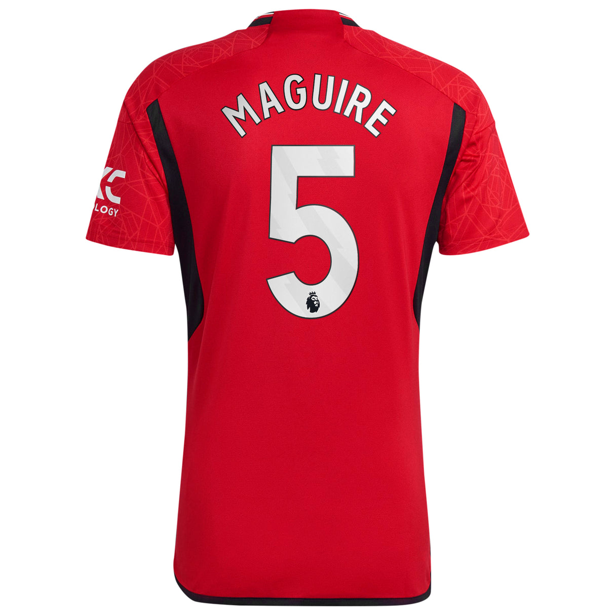 Manchester United EPL adidas Home Shirt 2023-24 with Maguire 5 printing - Kit Captain