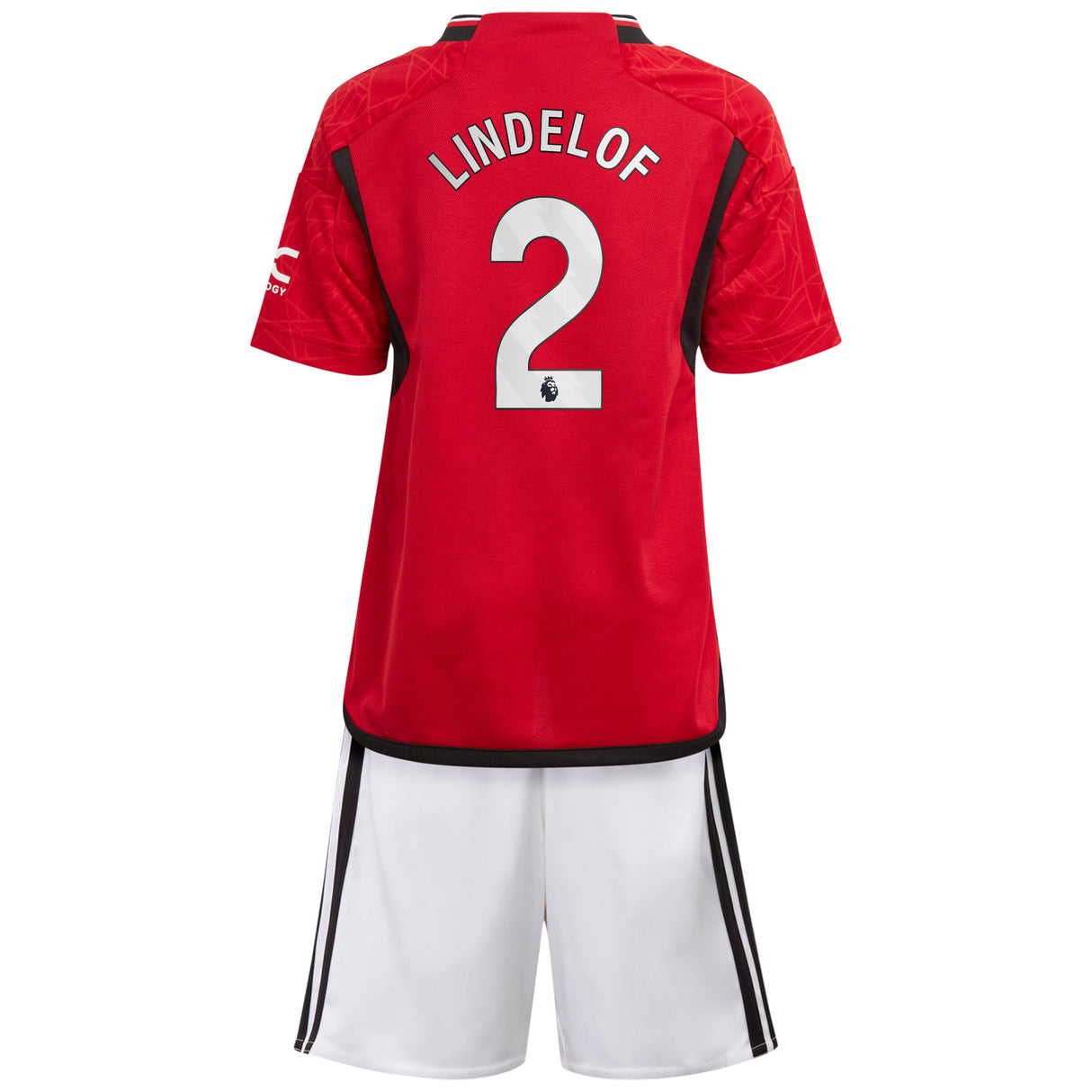 Manchester United EPL adidas Home Minikit 2023-24 with Lindelof 2 printing - Kit Captain