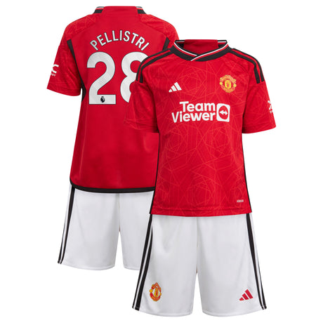 Manchester United EPL adidas Home Minikit 2023-24 with Pellistri 28 printing - Kit Captain