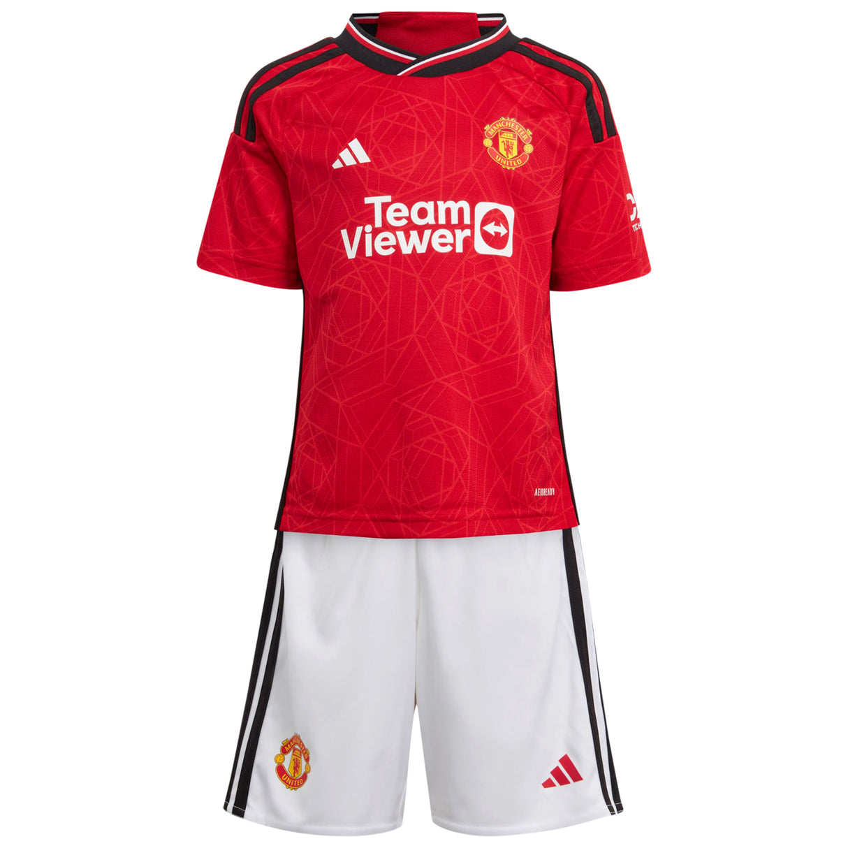 Manchester United EPL adidas Home Minikit 2023-24 with Van De Beek 34 printing - Kit Captain