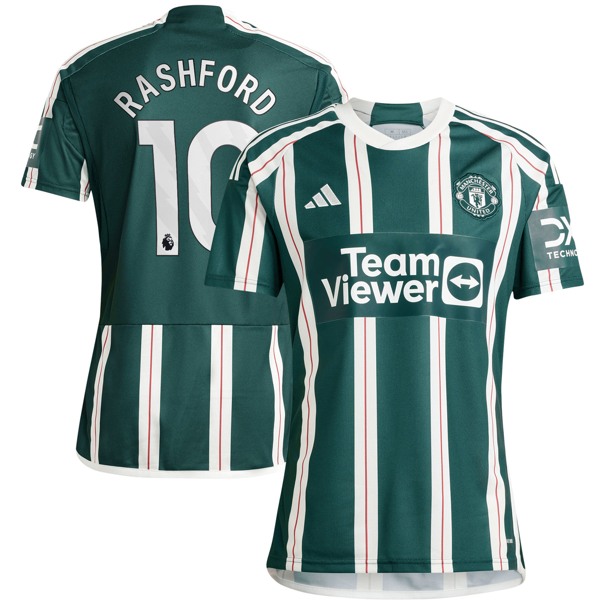 Manchester United EPL adidas Away Shirt 2023-24 with Rashford 10 printing