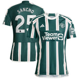 Manchester United EPL adidas Away Shirt 2023-24 with Sancho 25 printing - Kit Captain