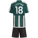 Manchester United EPL adidas Away Minikit 2023-24 with Casemiro 18 printing - Kit Captain