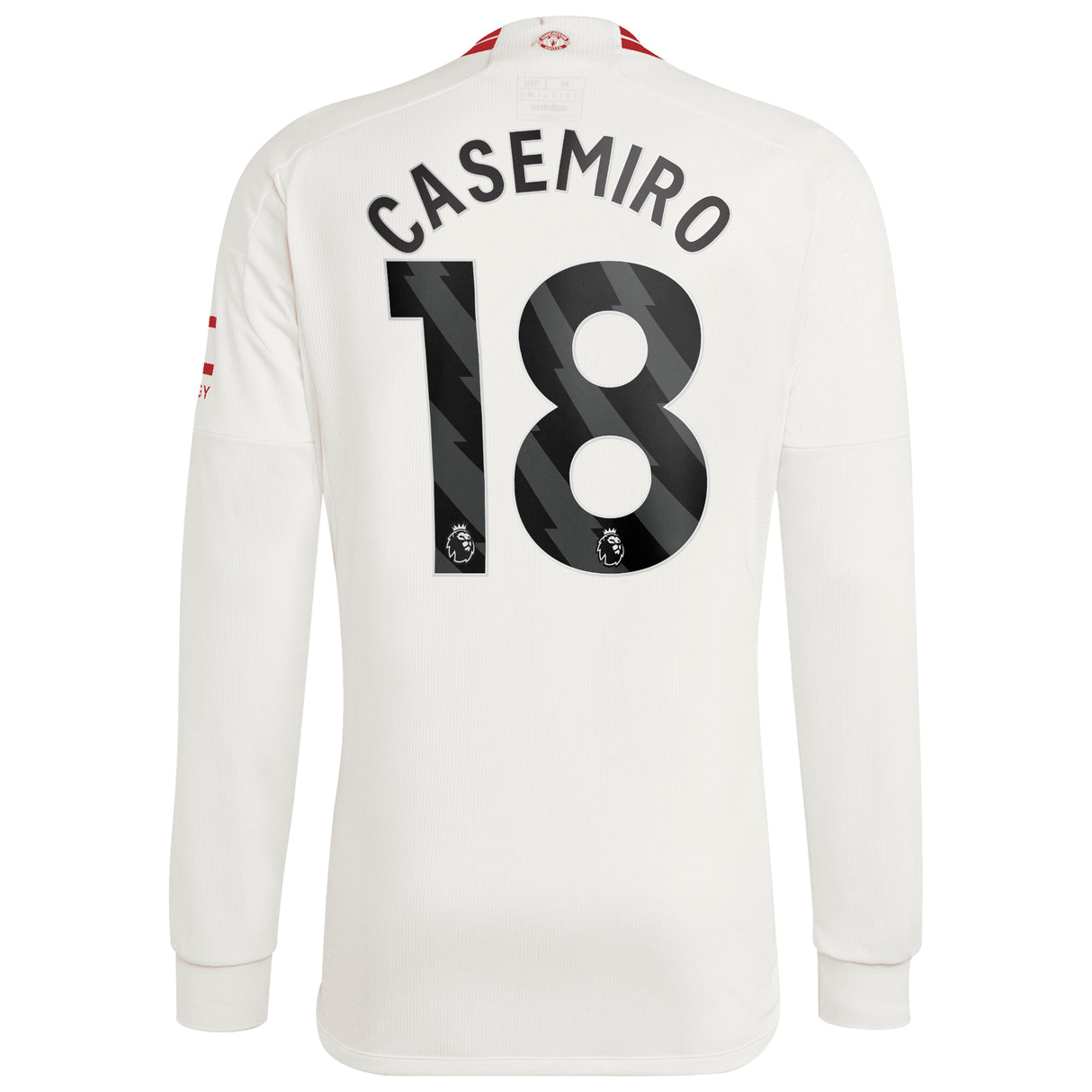 Manchester United EPL adidas Third Shirt 2023-24 - Long Sleeve with Casemiro 18 printing - Kit Captain