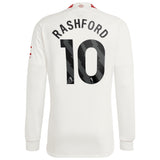 Manchester United EPL adidas Third Shirt 2023-24 - Long Sleeve with Rashford 10 printing - Kit Captain