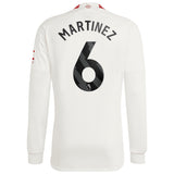 Manchester United EPL adidas Third Shirt 2023-24 - Long Sleeve with Martinez 6 printing - Kit Captain