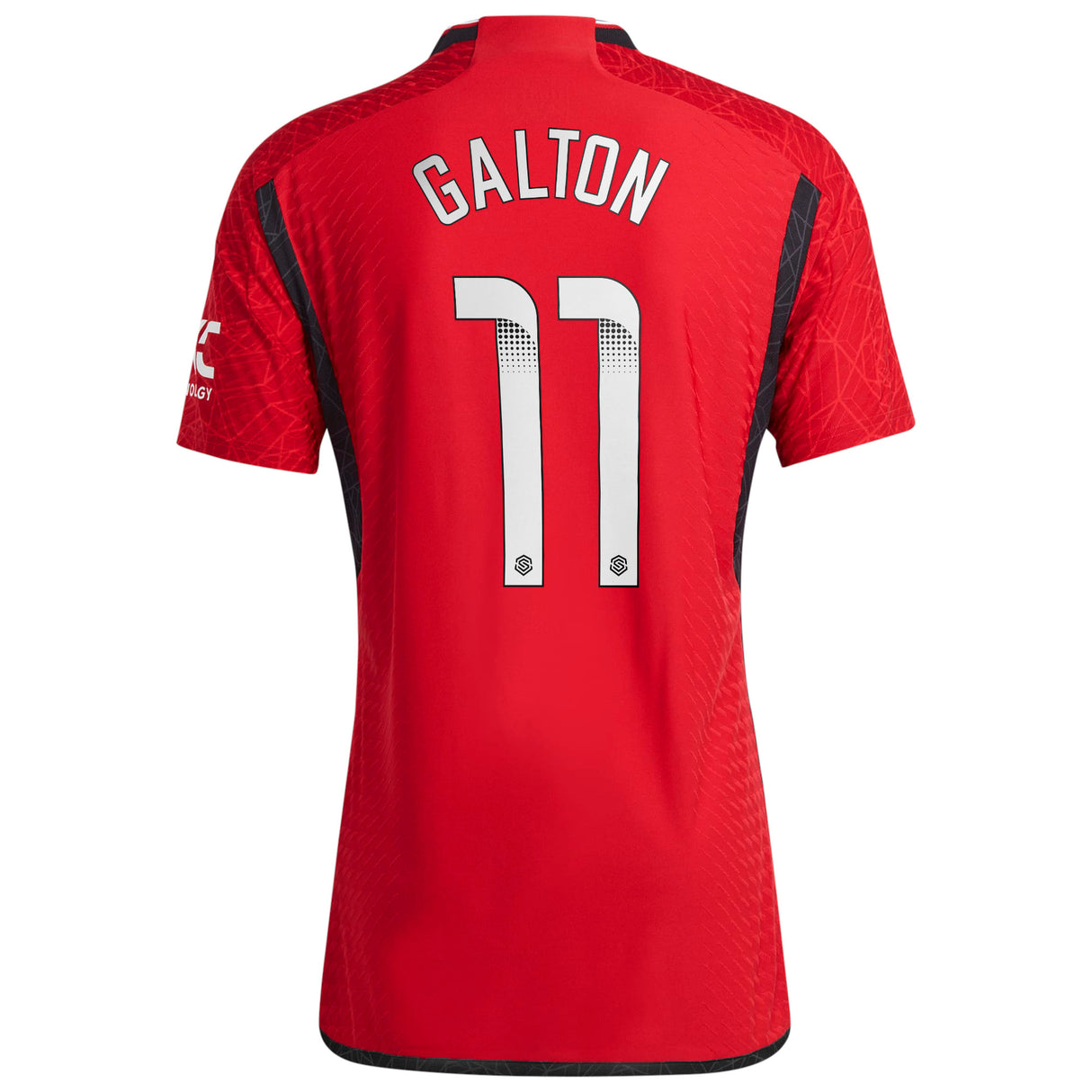 Manchester United WSL adidas Home Authentic Shirt 2023-24 with Galton 11 printing - Kit Captain