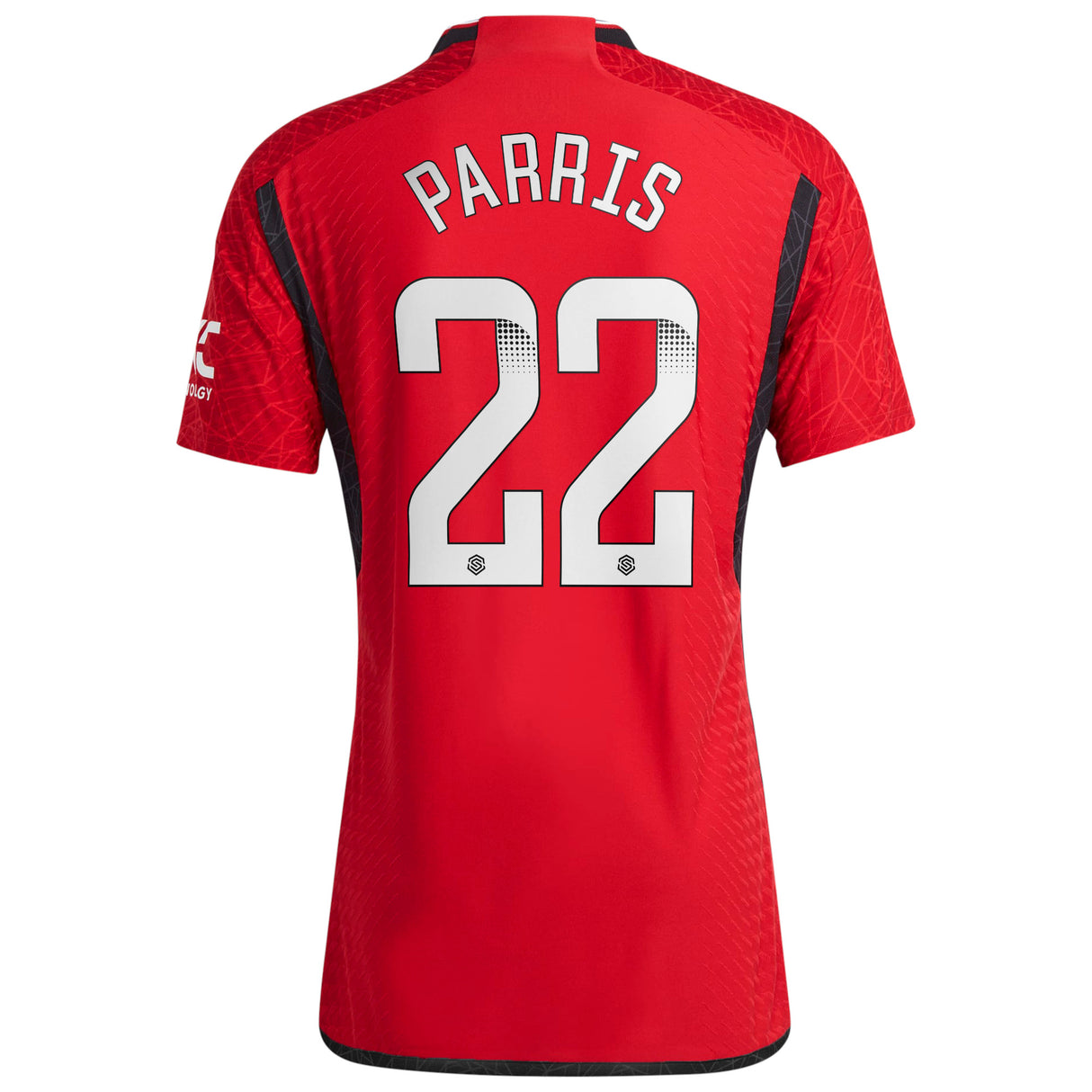 Manchester United WSL adidas Home Authentic Shirt 2023-24 with Parris 22 printing - Kit Captain