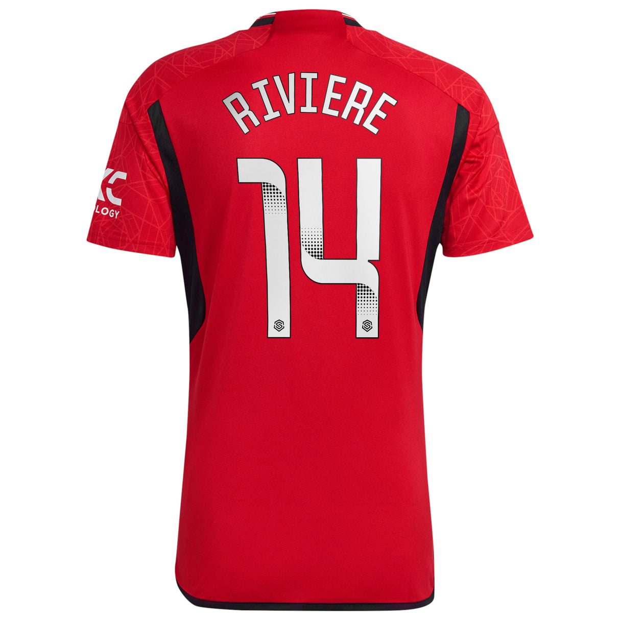 Manchester United WSL adidas Home Shirt 2023-24 with Riviere 14 printing - Kit Captain