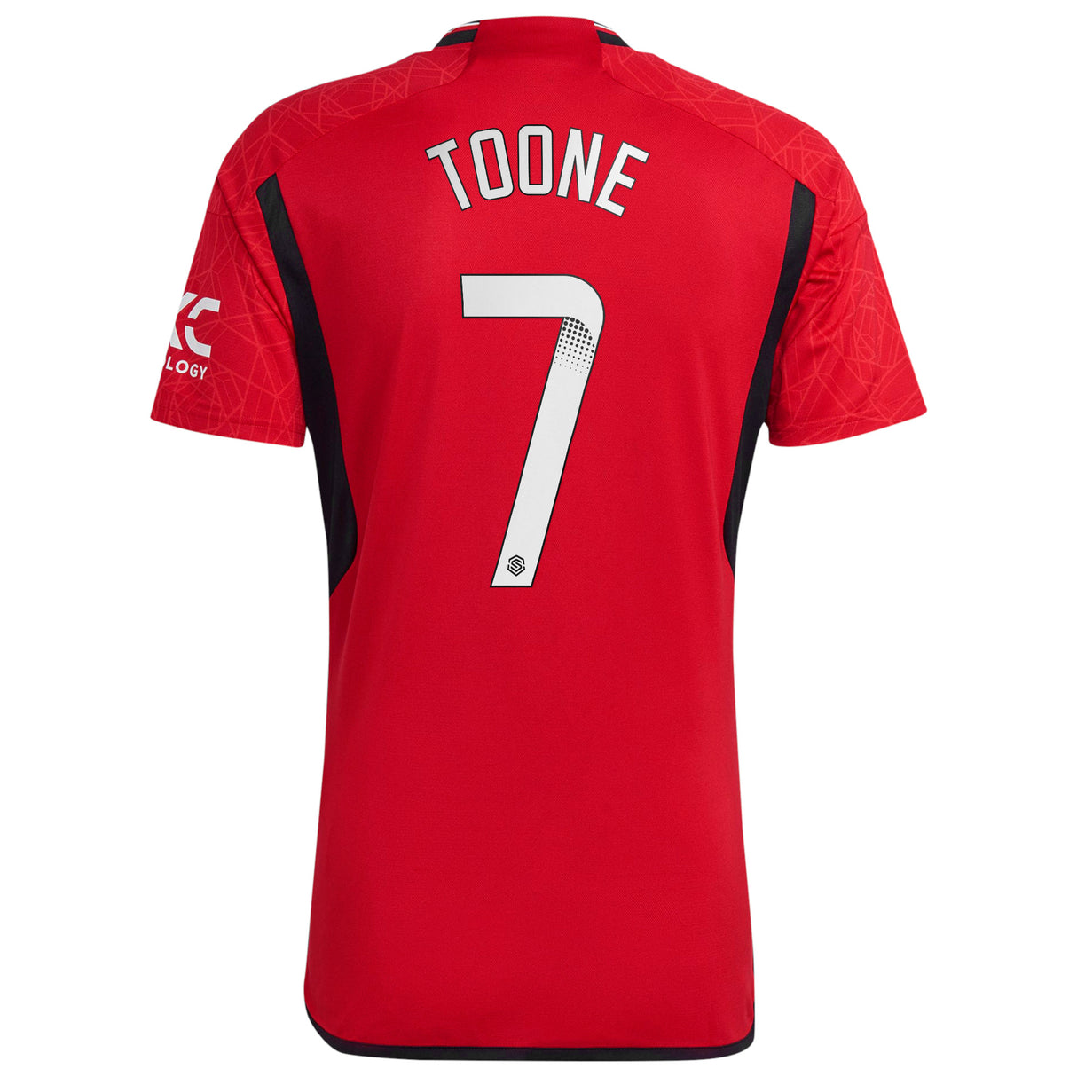 Manchester United WSL adidas Home Shirt 2023-24 with Toone 7 printing - Kit Captain