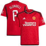 Manchester United WSL adidas Home Shirt 2023-24 - Kids with Blundell 6 printing - Kit Captain