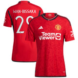 Manchester United Cup Home Authentic Shirt 2023-24 with Wan-Bissaka 29 printing - Kit Captain