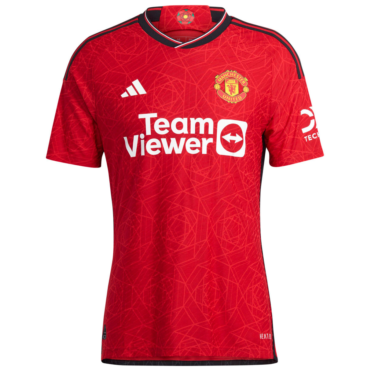 Manchester United Cup Home Authentic Shirt 2023-24 with Van De Beek 34 printing - Kit Captain