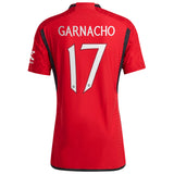 Manchester United Cup Home Authentic Shirt 2023-24 with Garnacho 17 printing - Kit Captain