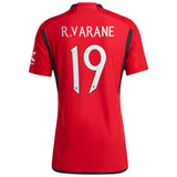 Manchester United Cup Home Authentic Shirt 2023-24 with R. Varane 19 printing - Kit Captain