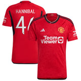 Manchester United Cup Home Shirt 2023-24 with Hannibal 46 printing - Kit Captain