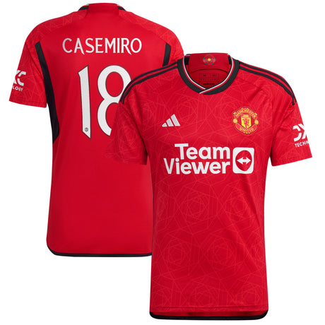 Manchester United Cup Home Shirt 2023-24 with Casemiro 18 printing - Kit Captain