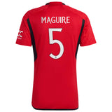 Manchester United Cup Home Shirt 2023-24 with Maguire 5 printing - Kit Captain